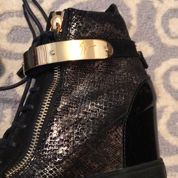 GIUSEPPE ZANOTTI Lorenz Snakeskin Print High Tops - Picture 4 of 8